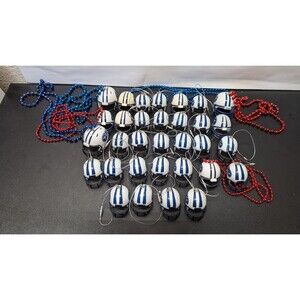 32 pc Tennessee Titans NFL Mini Helmet Lot Ornament Bead Necklace Bundle